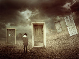 closed doors
